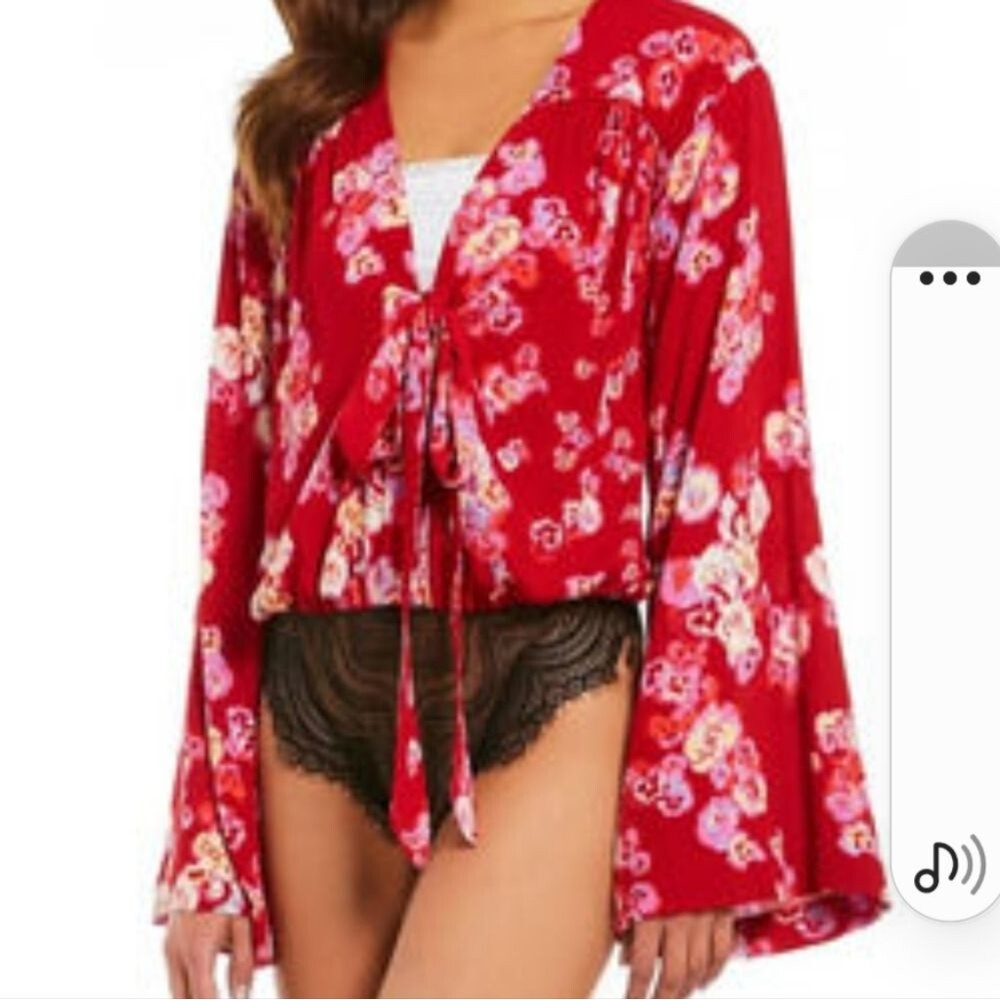 Free People Forties Bodysuit In Floral Print